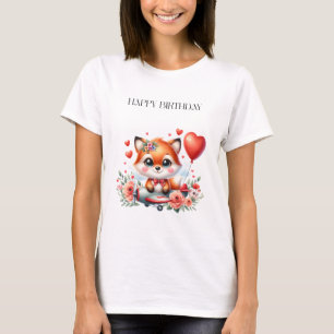 Camiseta Aniversário do Piloto de Raposa Fofa