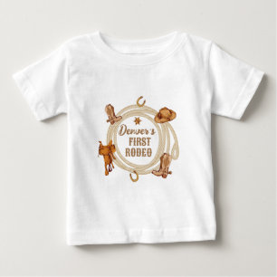 Camiseta Aniversário do Primeiro Rodeio Cowboy Gênero Neutr