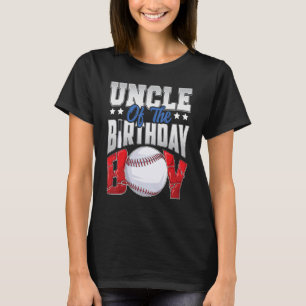 Camiseta Aniversário do tio Baseball Boy Baller por dia Pa