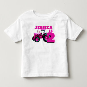 Camiseta Aniversário do Trator Rosa