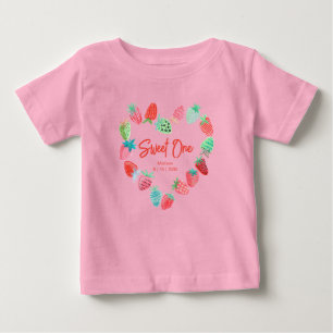 Camiseta Aniversário Doce Morango Rosa