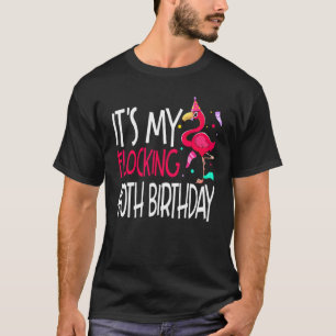 Camiseta Aniversário É Meu Quarenta Aniversário Flamingo