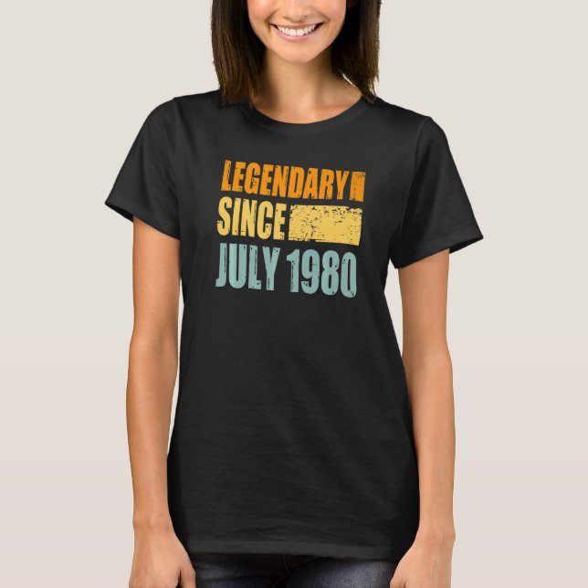Camiseta Aniversário Em Julho De 1980 (Frente)