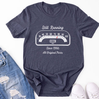 Camiseta Aniversário Engraçado de 80 anos Amante de Carros