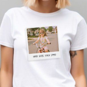 Camiseta Aniversário Engraçado Foto Personalizada Retro