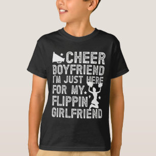 Camiseta Aniversário Engraçado para Namorado de Cheerleadin