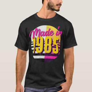 Camiseta Aniversário - Estilo dos anos 80 1985