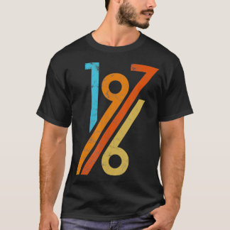 Camiseta Aniversário Estilo Vintage 70s 1976