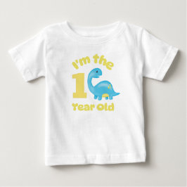 Camiseta Aniversário Eu Sou O Bebê Dinossauro De 1 Ano De I