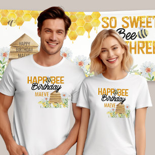 Camiseta Aniversário Feliz Abelha Punição Abelha e Colmeia