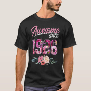 Camiseta Aniversário Floral De 97 Anos Incrível Desde 1926