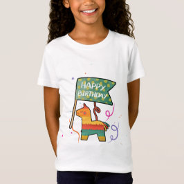 Camiseta Aniversário Fofo Desenhado à Mão 