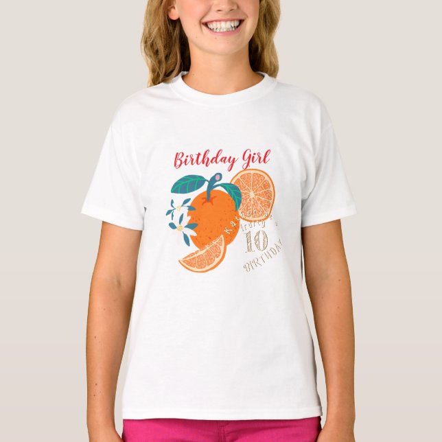 Camiseta Aniversário Frutado Laranja  (Frente)