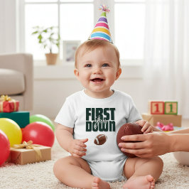 Camiseta Aniversário Futebol Primeiro Ano Design Verde