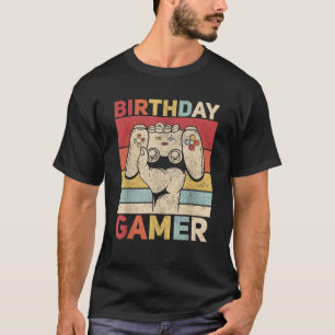Camiseta Aniversário Gamer Video Game Bday Gaming Roupa