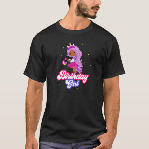 Camiseta Aniversário Garota Afro Menina Negra Festa Negra A