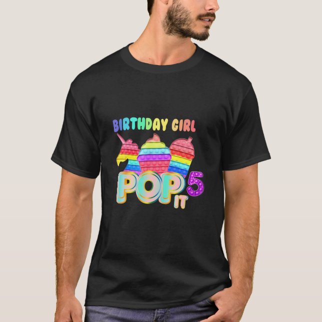 Camiseta Aniversário Garota Pop 5 (Frente)