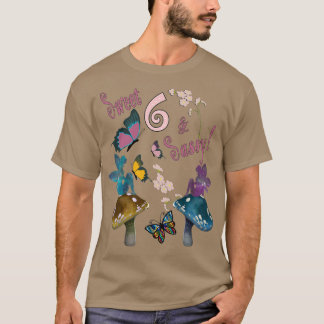 Camiseta Aniversário Garotas 6 Borboletas Garden Fada