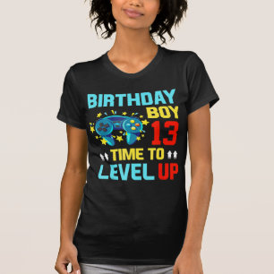 Camiseta Aniversário Garoto 13 Videos games De 13 Anos Ofer