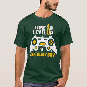 Camiseta Aniversário Garotos Hora De Escalar O Vídeo De Jog