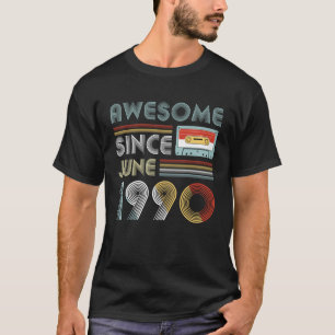 Camiseta Aniversário impressionante do vintage desde junho