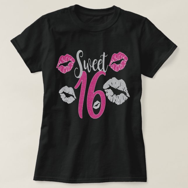 Camiseta Aniversário incrível  sweet 16 (Frente do Design)