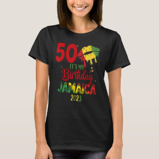 Camiseta Aniversário Jamaica Girl 30 50th Party Outfit Matc