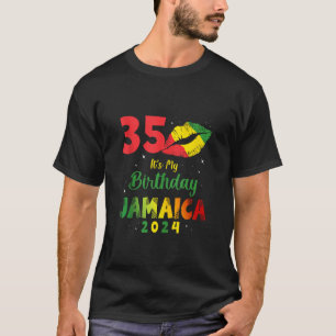 Camiseta Aniversário Jamaica Girl 35th Birthday 2024 Jamaic