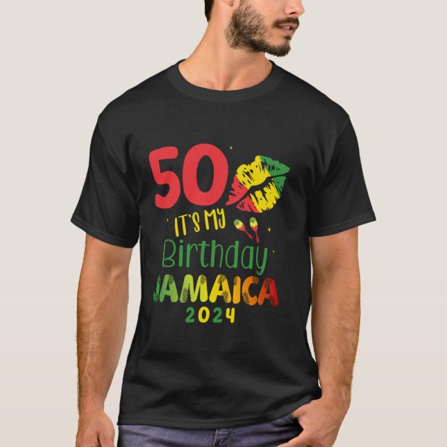 Camiseta Aniversário Jamaica Girl 50º aniversário 2024 Jama (Frente)
