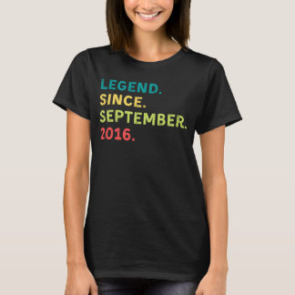 Camiseta Aniversário Legenda 2016 Setembro Dizendo Retro Ce