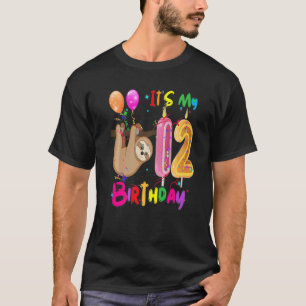 Camiseta Aniversário Leve É o meu 12 Aniversário Garotas Sl