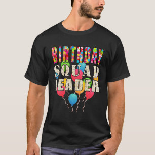 Camiseta Aniversário Líder do Esquadrão Balões Engraçado