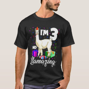 Camiseta Aniversário Llama Alpaca Im 3 E Festa De Luz