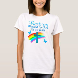 CAMISETA ANIVERSÁRIO LOVELMENTE 90 PERSONALIZADO BÊNDIO POR