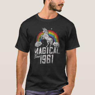 Camiseta Aniversário Mágico desde 1961 Vintage Unicorn 70 8