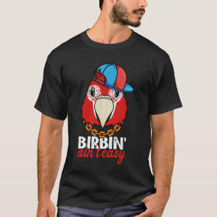 Camiseta Aniversário não é fácil papagaio, eu escarlet Maca