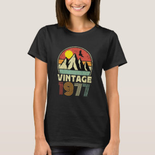 Camiseta Aniversário Nascido Em 1977 Vintage