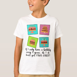 Camiseta Aniversário no Ano Bissexto Eu Ganho QUATRO BOLOS