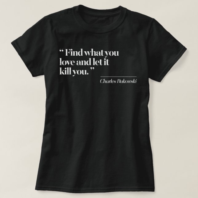 Camiseta Aniversário, O Presente Charles Bukowski É Espetac (Frente do Design)