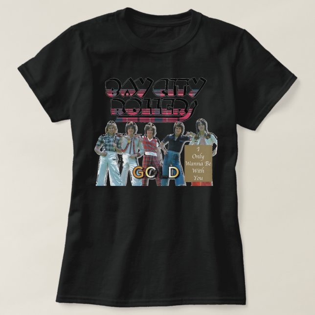 Camiseta Aniversário Oferece Banda Bay City Rollers Music R (Frente do Design)