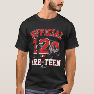 Camiseta Aniversário Oficial de 12 Anos de Pré-adolescente