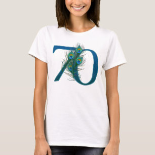 Camiseta aniversário ou aniversário do número de 70/70