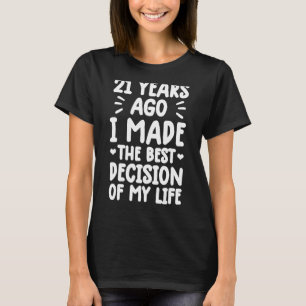 Camiseta aniversário para casais casados 21 anos casamento