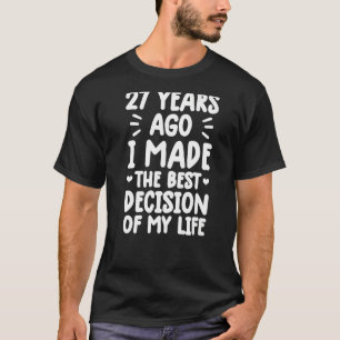 Camiseta aniversário para casais casados 27 anos casamento