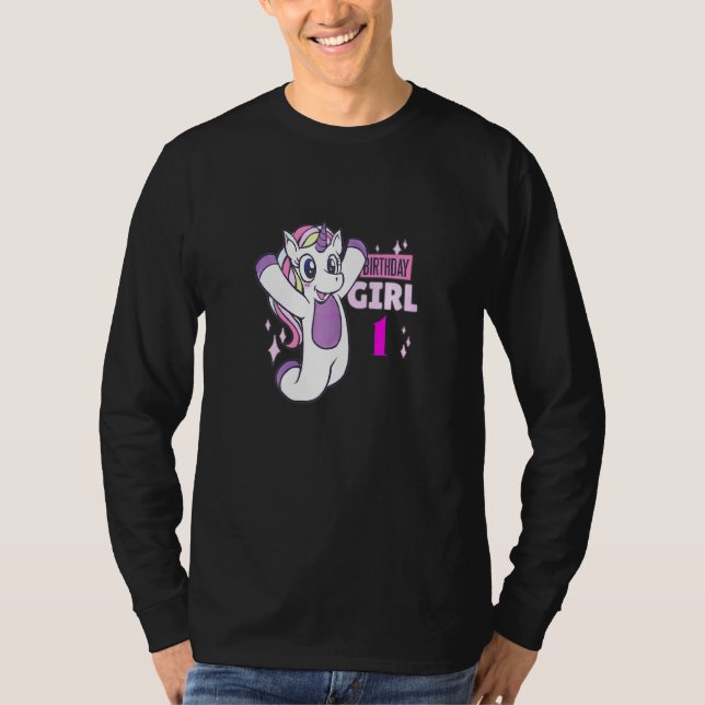 Camiseta Aniversário Para Menina De 1 Ano (Frente)