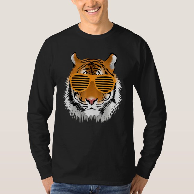 Camiseta Aniversário Para Menino Legal Tigre Tigre Tema Ani (Frente)