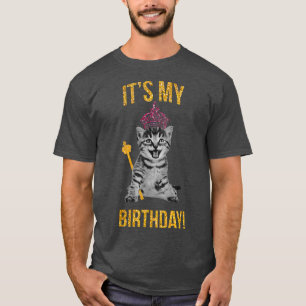Camiseta Aniversário Para O Queens Cat Adora Animais Gatinh