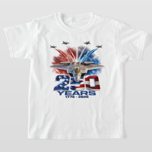 Camiseta Aniversário Patriótico de 250 Anos em 4 de Julho