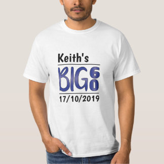 Camiseta Aniversário personalizado do homem 60th