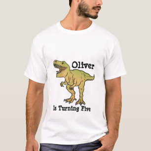 Camiseta Aniversário Personalizado do Papai com Dinossauro